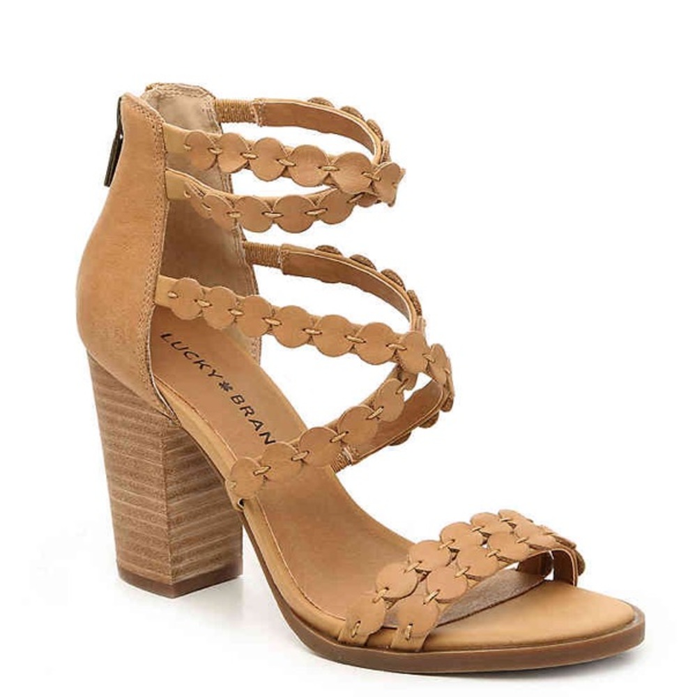 Like new with box Lucky Brand all-Lameer heels